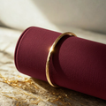 Gold Textured Bangle Bracelet