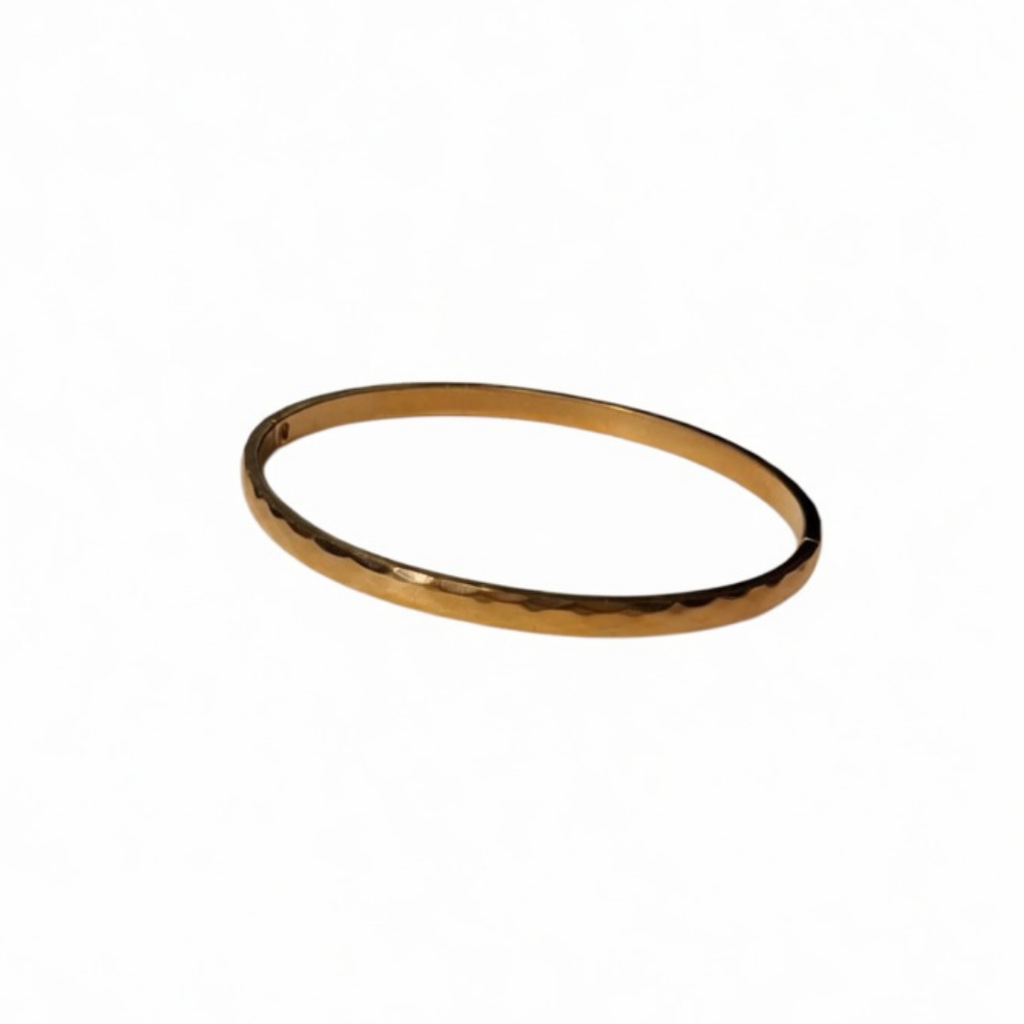 Gold Textured Bangle Bracelet