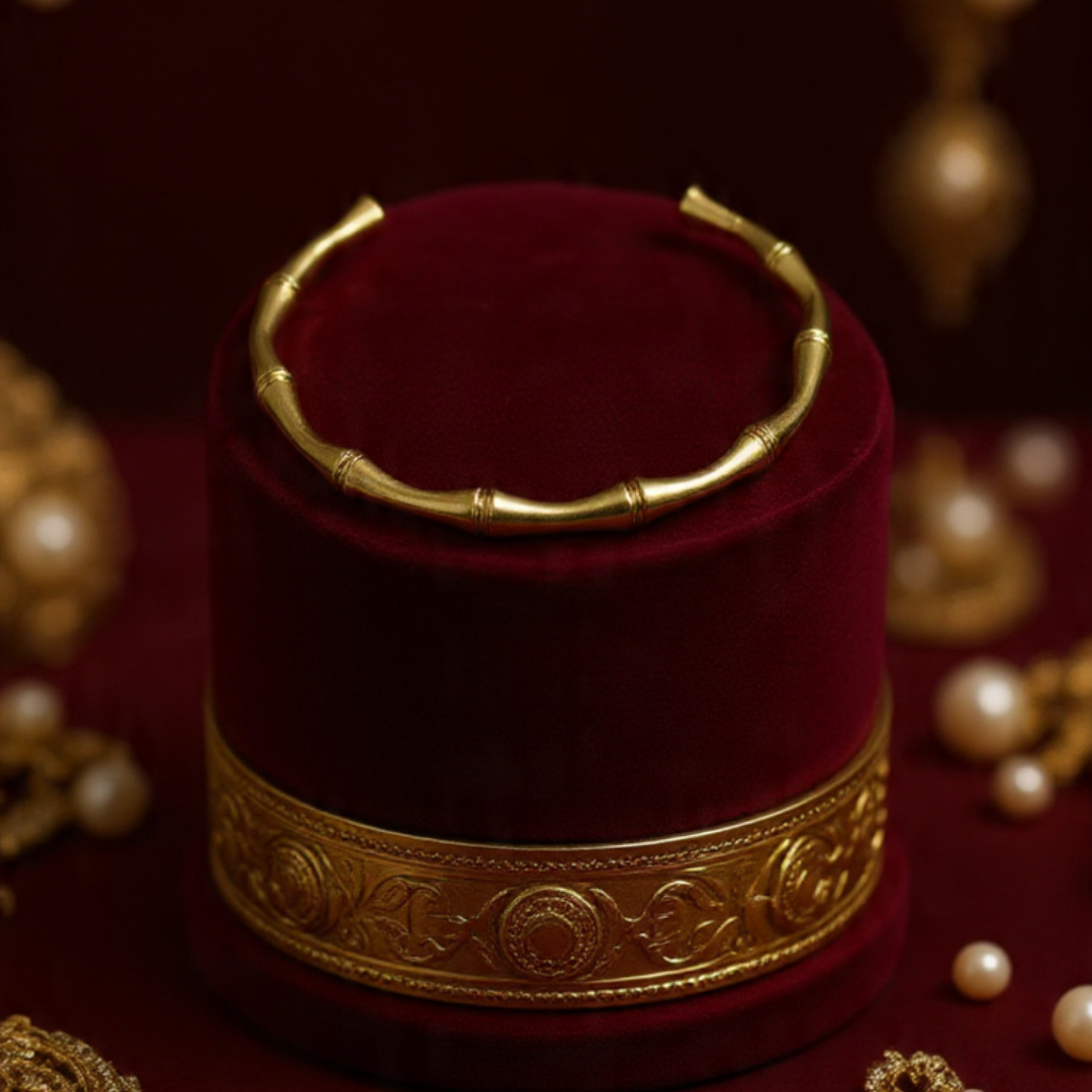 Vintage Bamboo Gold Bangle