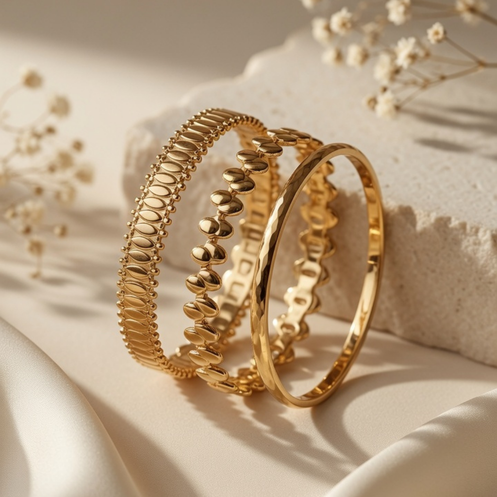 Gold Layered Bracelet Set