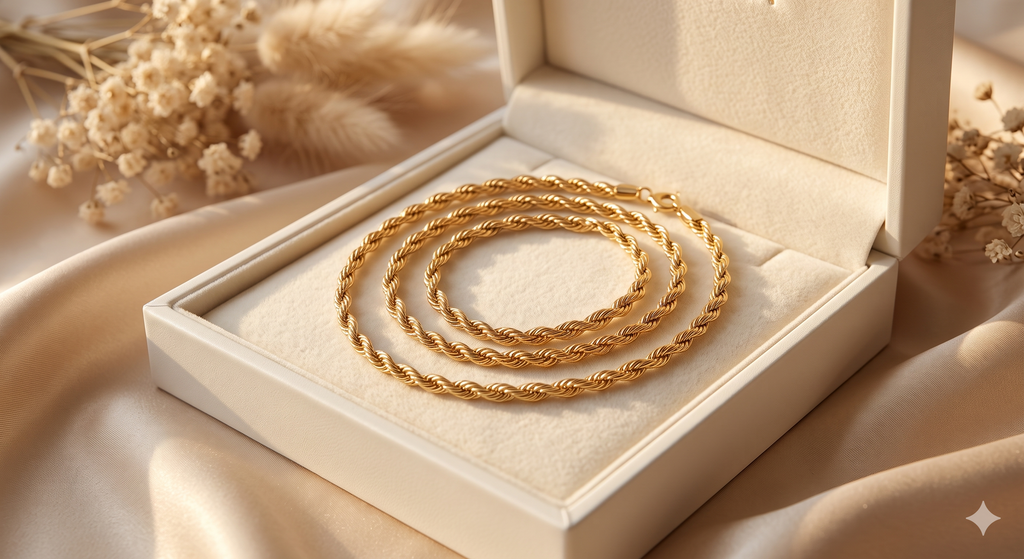 Premium Gold Wheat Chain Necklace