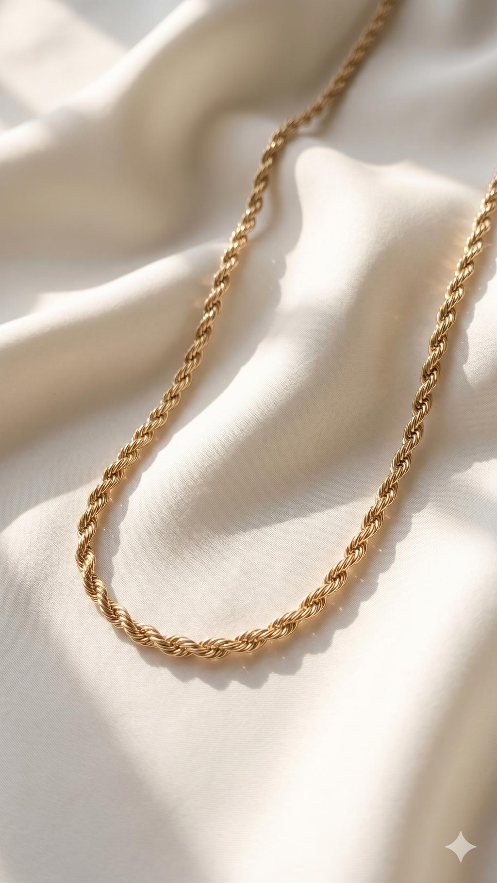 Gold Rope Chain Necklace