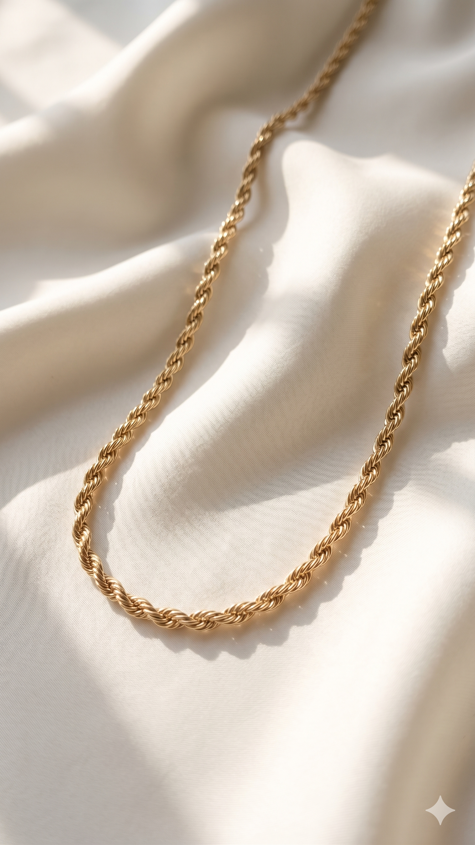 Gold Rope Chain Necklace