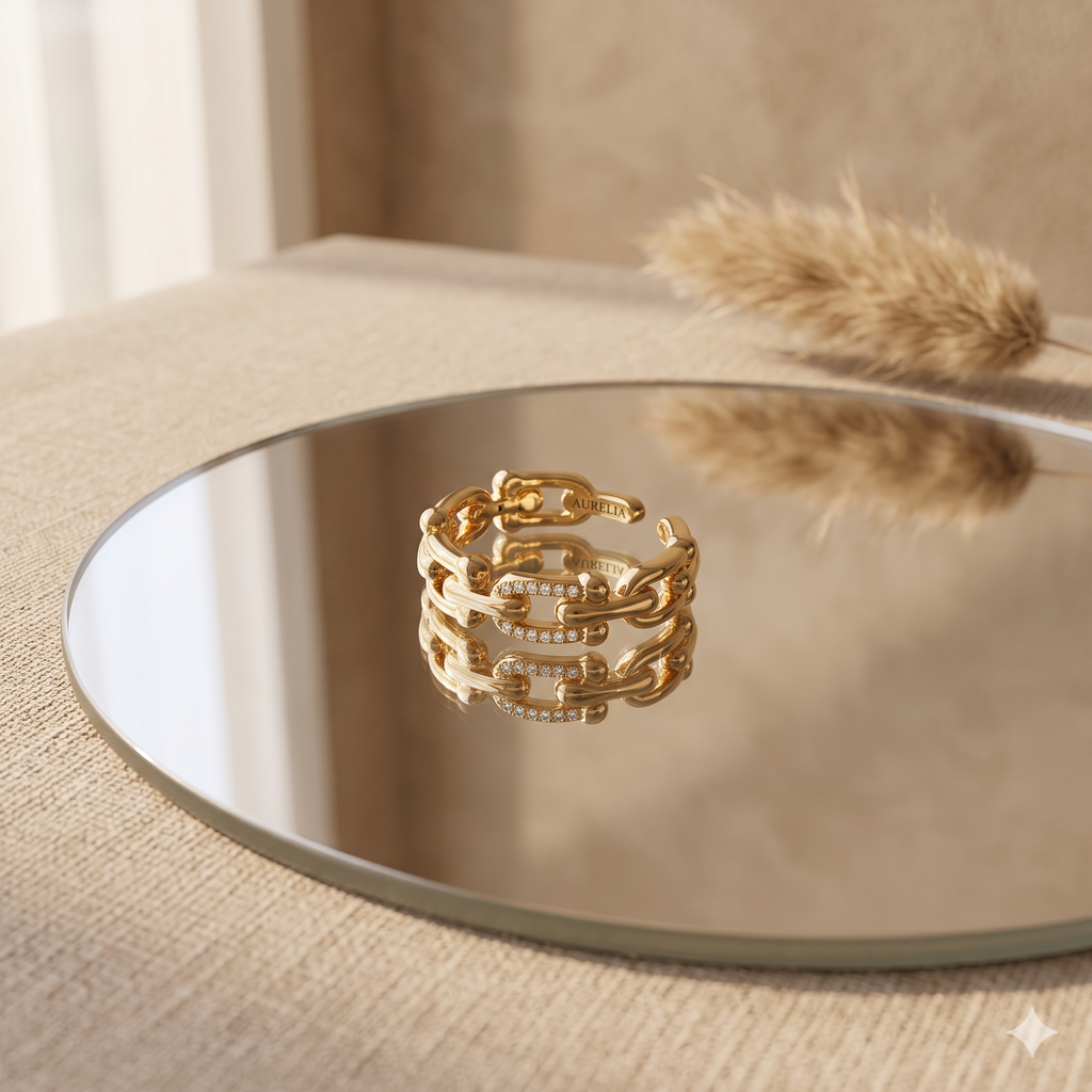 Gold Chain Link Ring