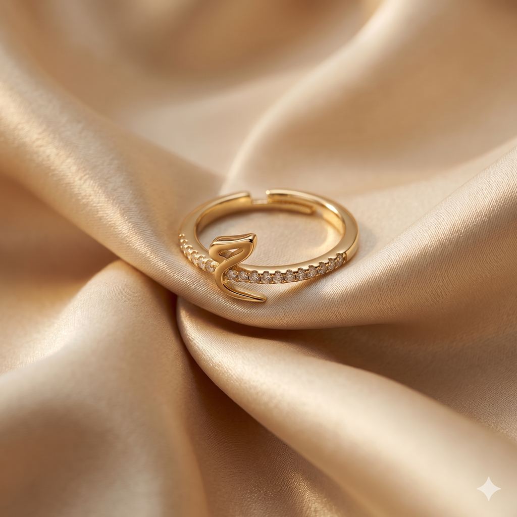 Gold Snake Adjustable Ring