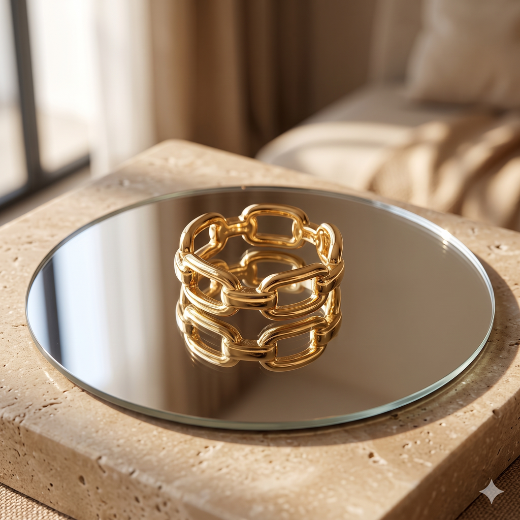 Gold Chain Link Ring