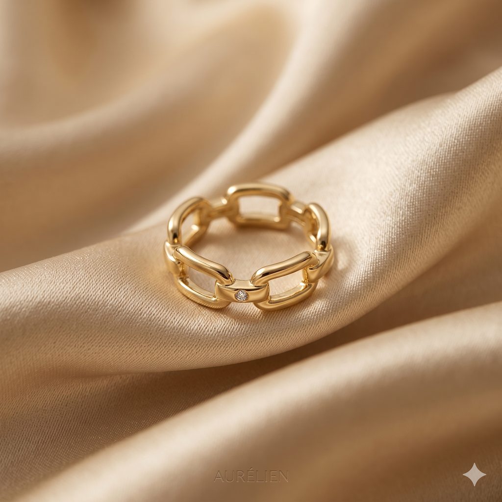 Gold Chain Link Ring