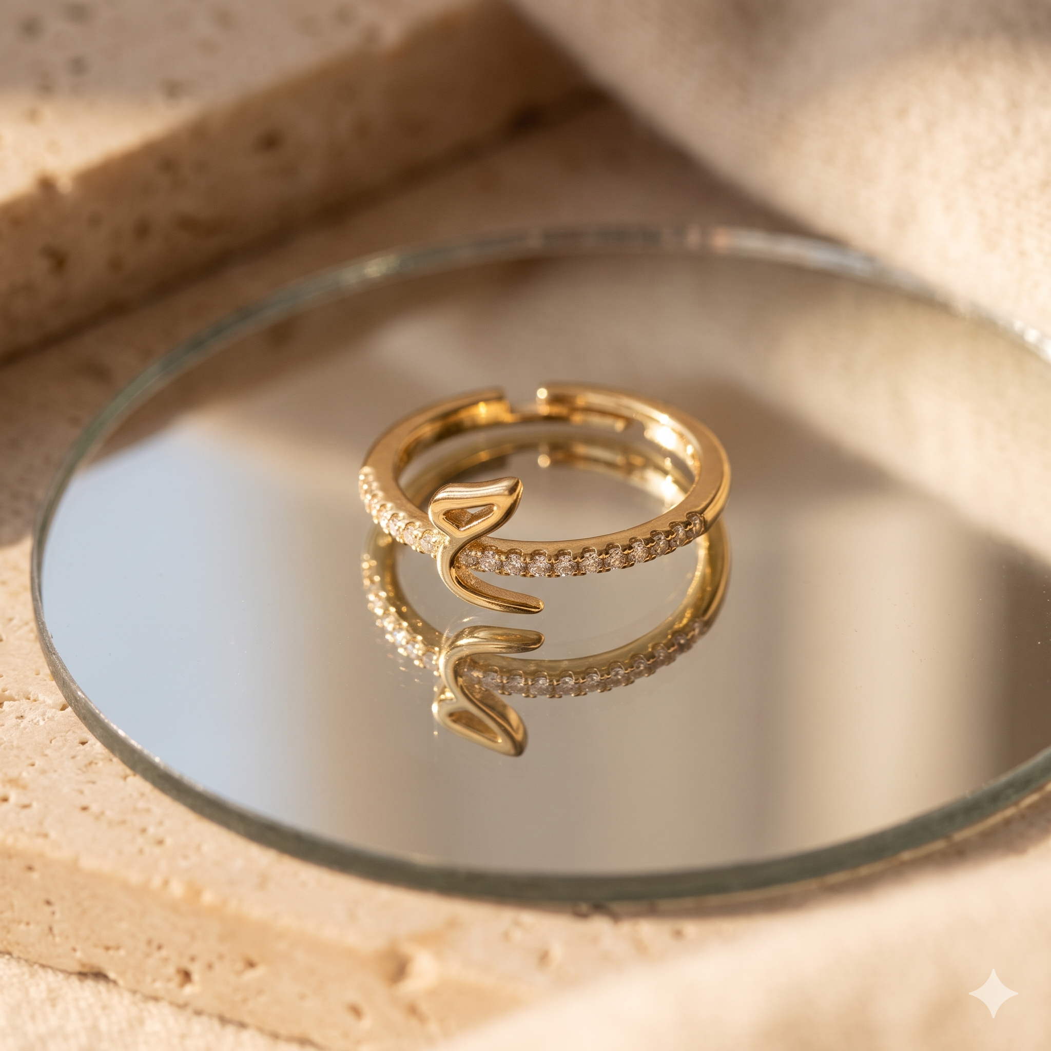 Gold snake adjustable ring