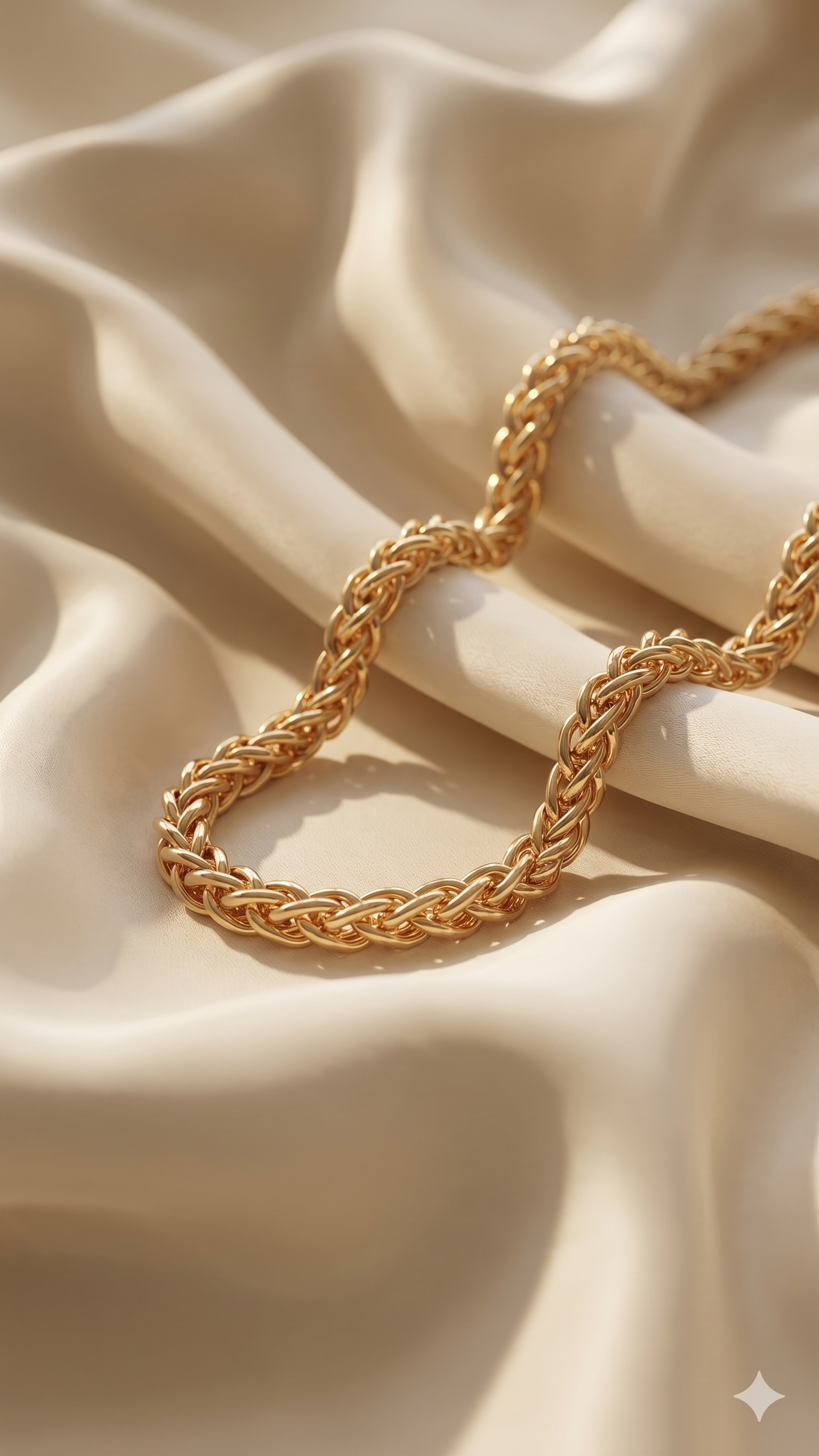 Premium Gold Wheat Chain Necklace