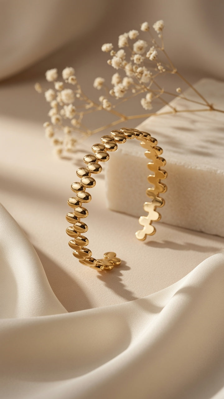 Gold Marquise Link Bracelet